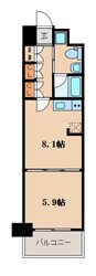 難波駅 徒歩7分 14階の物件間取画像